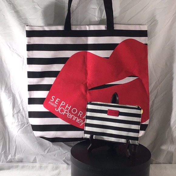 Sephora Handbags - 💕NWOT💕 Sephora large tote bag and clutch set